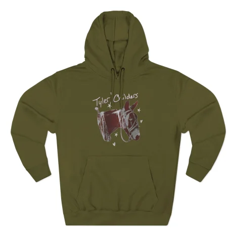 Tyler-Childers-Green-Youth-Mule-Three-Panel-Fleece-Hoodie-5 Tyler Childers Green Youth Mule Three-Panel Fleece Hoodie