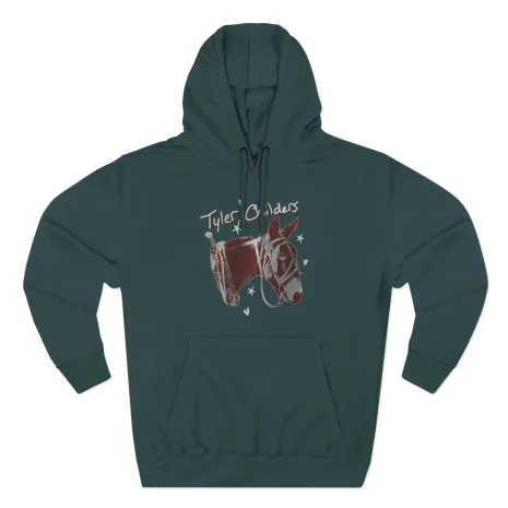 Tyler-Childers-Green-Youth-Mule-Three-Panel-Fleece-Hoodie-7 Tyler Childers Green Youth Mule Three-Panel Fleece Hoodie
