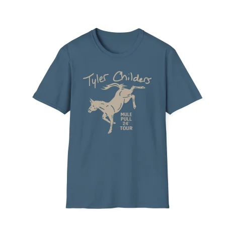 Tyler-Childers-Green-Youth-Mule-Unisex-Softstyle-T-Shirt-13 Tyler Childers Mule Kick Unisex Softstyle T-Shirt