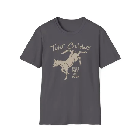Tyler-Childers-Green-Youth-Mule-Unisex-Softstyle-T-Shirt-15 Tyler Childers Mule Kick Unisex Softstyle T-Shirt