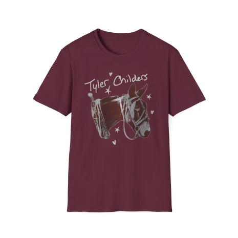 Tyler-Childers-Green-Youth-Mule-Unisex-Softstyle-T-Shirt-3 Tyler Childers Green Youth Mule Unisex Softstyle T-Shirt