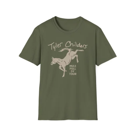 Tyler-Childers-Green-Youth-Mule-Unisex-Softstyle-T-Shirt-7 Tyler Childers Mule Kick Unisex Softstyle T-Shirt