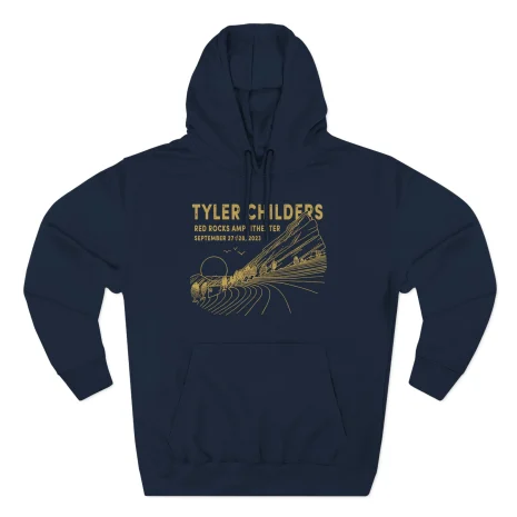 Tyler-Childers-Red-Rocks-23-Three-Panel-Fleece-Hoodie-11 Tyler Childers Red Rocks ’23 Three-Panel Fleece Hoodie