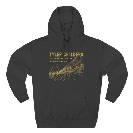Tyler-Childers-Red-Rocks-23-Three-Panel-Fleece-Hoodie-3 Tyler Childers Red Rocks ’23 Three-Panel Fleece Hoodie