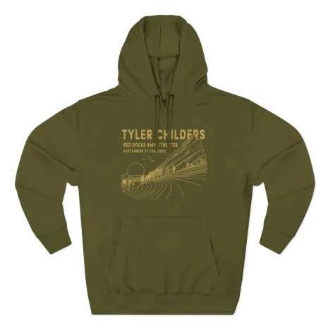 Tyler-Childers-Red-Rocks-23-Three-Panel-Fleece-Hoodie-7 Tyler Childers Red Rocks ’23 Three-Panel Fleece Hoodie
