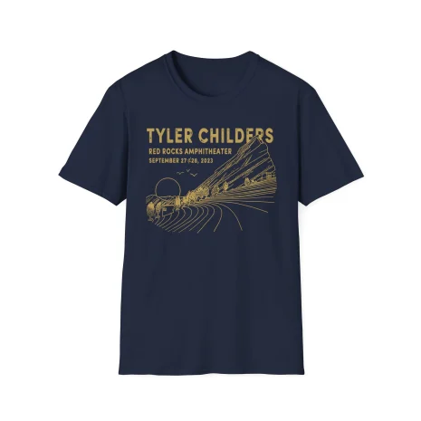 Tyler-Childers-Red-Rocks-23-Unisex-Softstyle-T-Shirt-11 Tyler Childers Red Rocks ’23 Unisex Softstyle T-Shirt