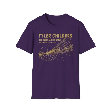 Tyler-Childers-Red-Rocks-23-Unisex-Softstyle-T-Shirt-13 Tyler Childers Red Rocks ’23 Unisex Softstyle T-Shirt