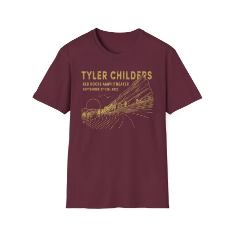 Tyler-Childers-Red-Rocks-23-Unisex-Softstyle-T-Shirt-3 Tyler Childers Red Rocks ’23 Unisex Softstyle T-Shirt