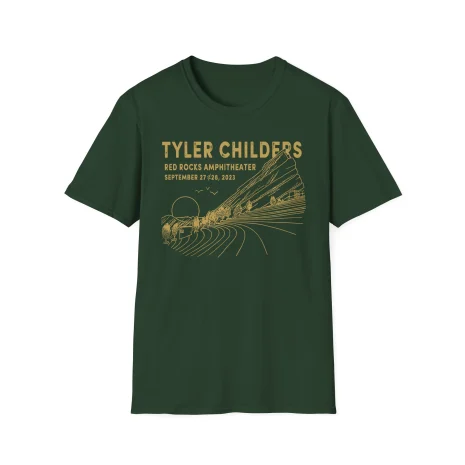 Tyler-Childers-Red-Rocks-23-Unisex-Softstyle-T-Shirt-7 Tyler Childers Red Rocks ’23 Unisex Softstyle T-Shirt
